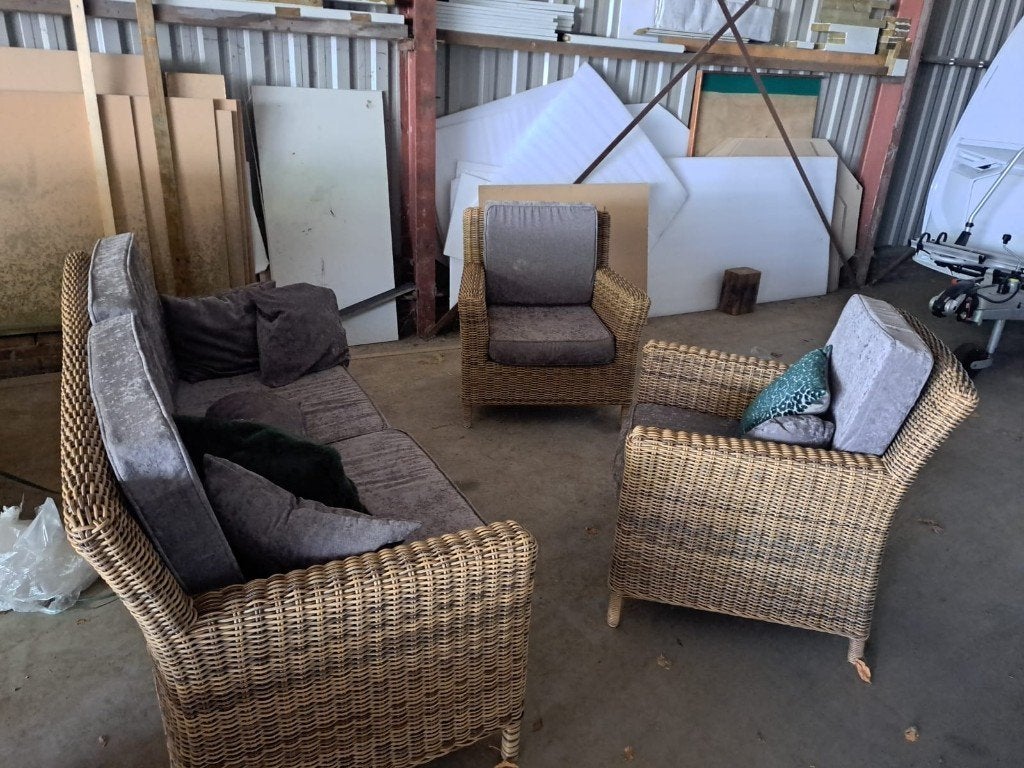 tuinmeubel  lounge set, Tuin en Terras, Ophalen, 5 zitplaatsen, Gebruikt, Rotan