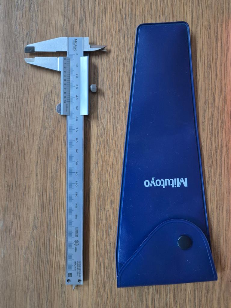 Mitutoyo Schuifmaat 150mm met etui, Ophalen of Verzenden, Zo goed als nieuw