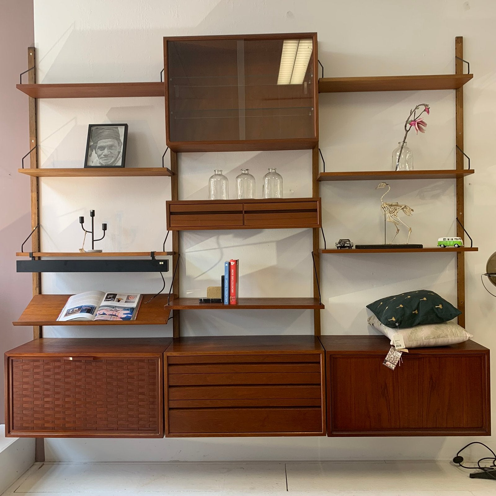 Poul Cadovius by Royal System vintage modulair wandsysteem, Gebruikt, 200 cm of meer, Ophalen of Verzenden, Teakhout