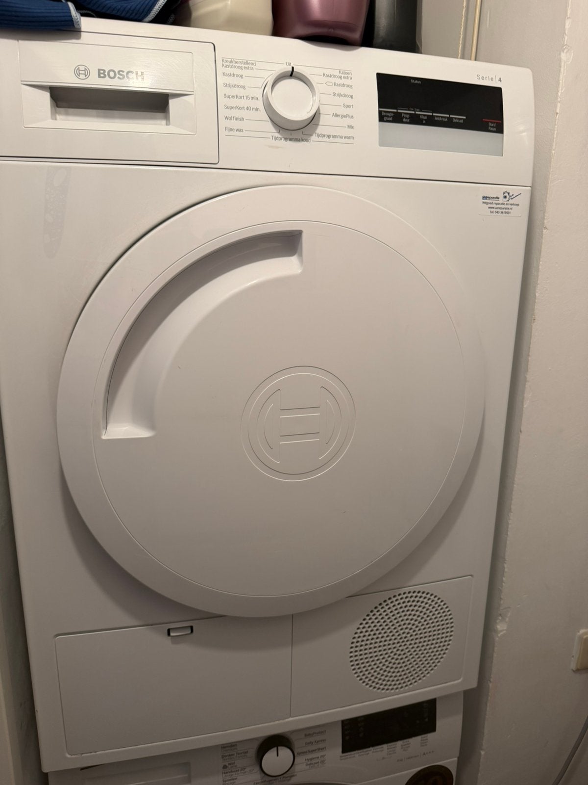 Bosch serie 4, Ophalen, Zo goed als nieuw, Condens, Minder dan 85 cm
