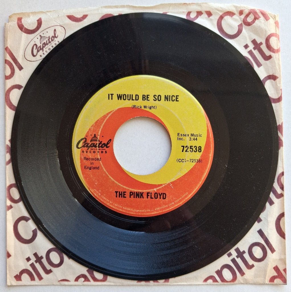 The Pink Floyd  single It Would Be So Nice 72538 1968 Canada, Gebruikt, Verzenden, Originele persing, 7 inch