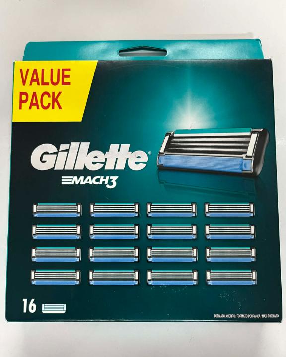 2 x Gillette Mach3 Scheermesjes - 16 stuks, Ophalen of Verzenden, Nieuw, Gehele gezicht, Verzorging