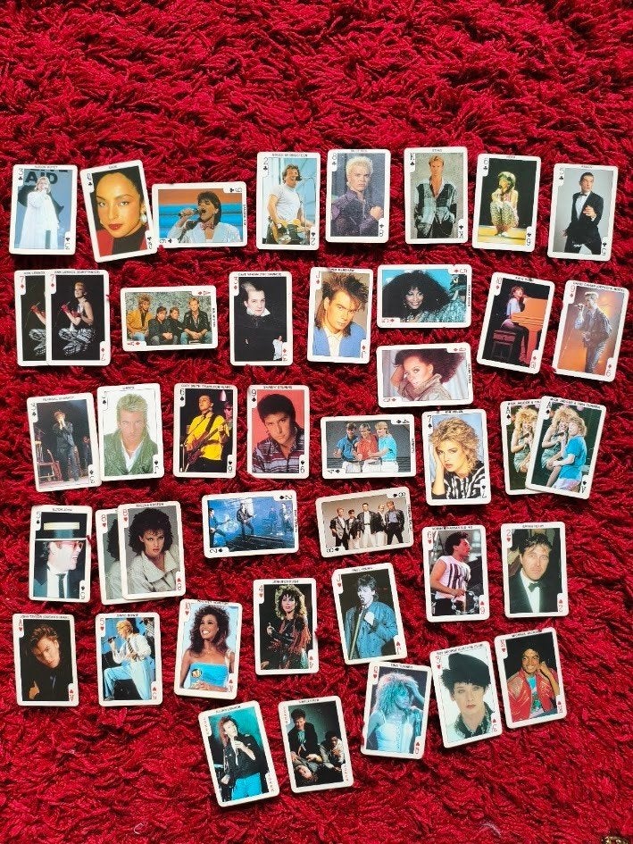 1986 Dandy ‘’Rock`N Bubble’’ gum speelkaarten serie, Verzamelen, Retro, Ophalen of Verzenden, Overige typen