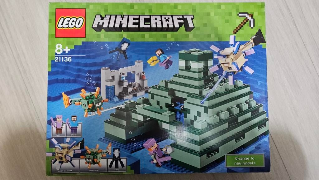 Minecraft lego 21136, Ophalen of Verzenden, Zo goed als nieuw, Complete set, Lego