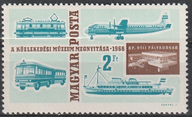4640. Hongarije 2221 pfr. Verkeersmuseum, Ophalen of Verzenden, Postfris