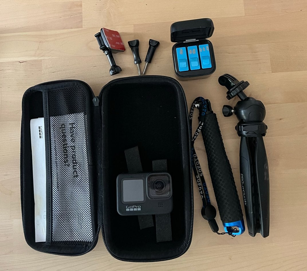 GoPro Hero 9 Black met accessoires en 3 accu's, Ophalen of Verzenden, Gebruikt, GoPro
