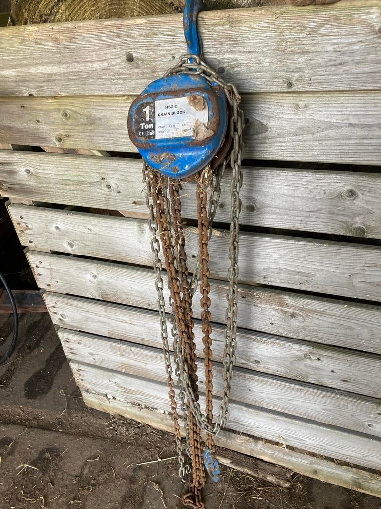 Takel 1 Ton HSZ-C Kettingblok, Doe-het-zelf en Verbouw, Lieren en Takels, Ophalen, Gebruikt, Handmatig