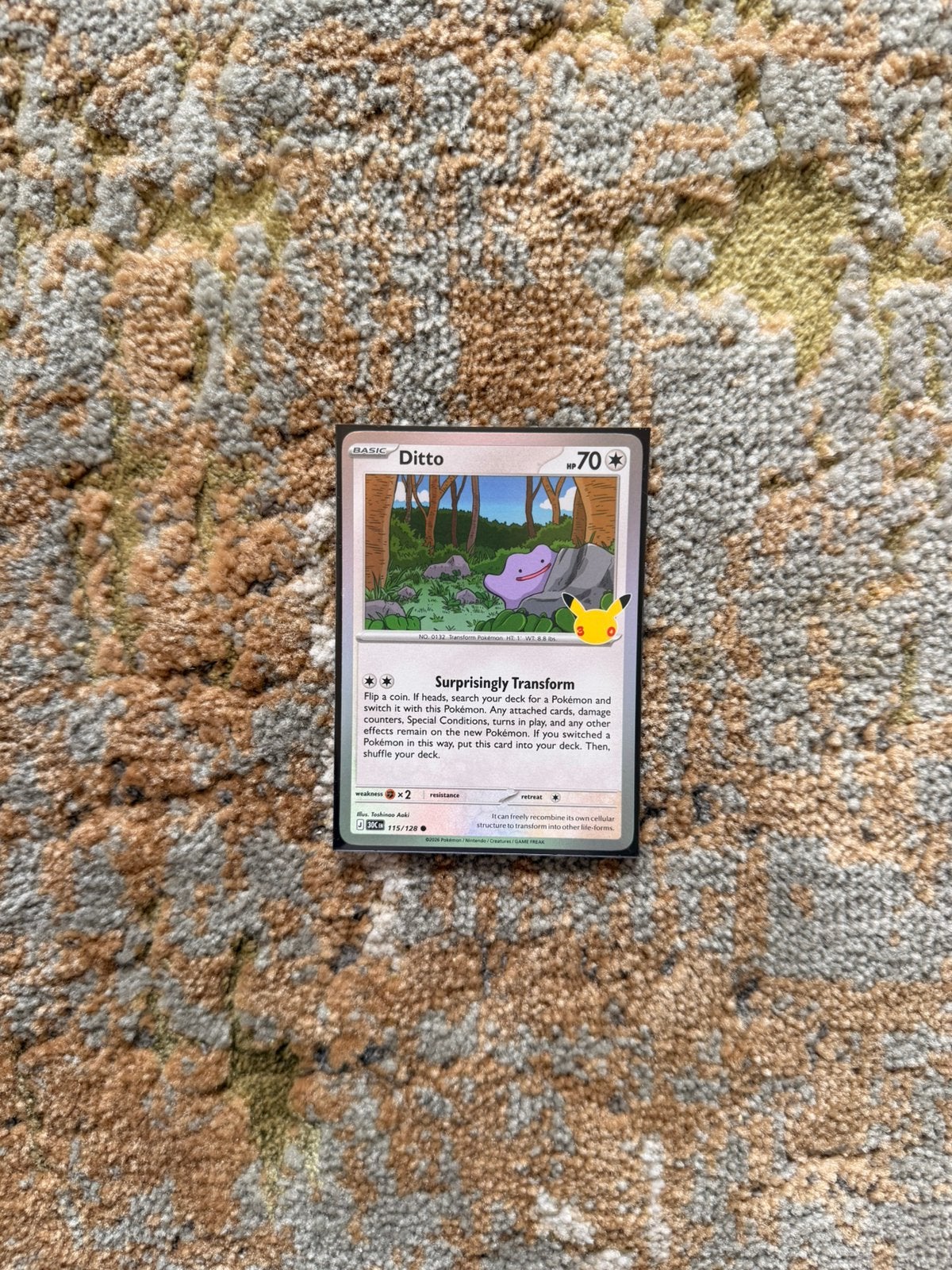 Ditto 115/128 Holo – 30th Celebration, Ophalen of Verzenden, Zo goed als nieuw, Losse kaart