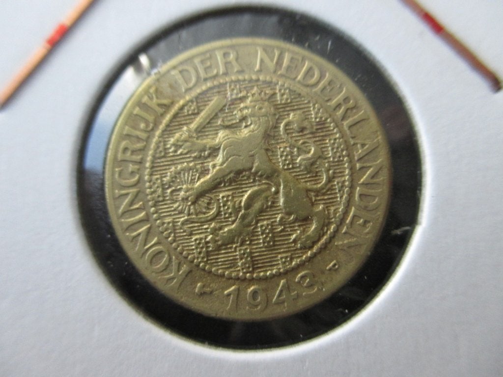 Cent 1943, Ophalen of Verzenden, Koningin Wilhelmina, 1 cent, Losse munt