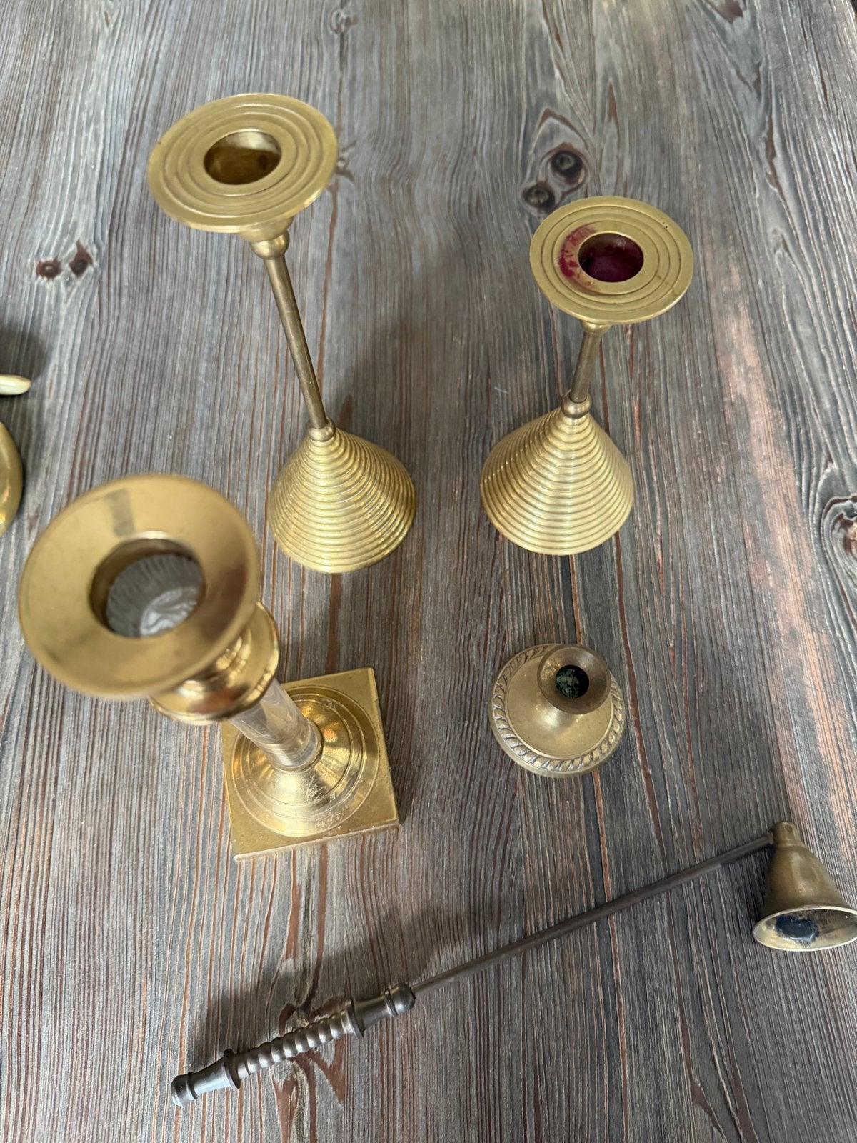 Diverse koperen kandelaars en accessoires, Ophalen of Verzenden, Koper of Brons