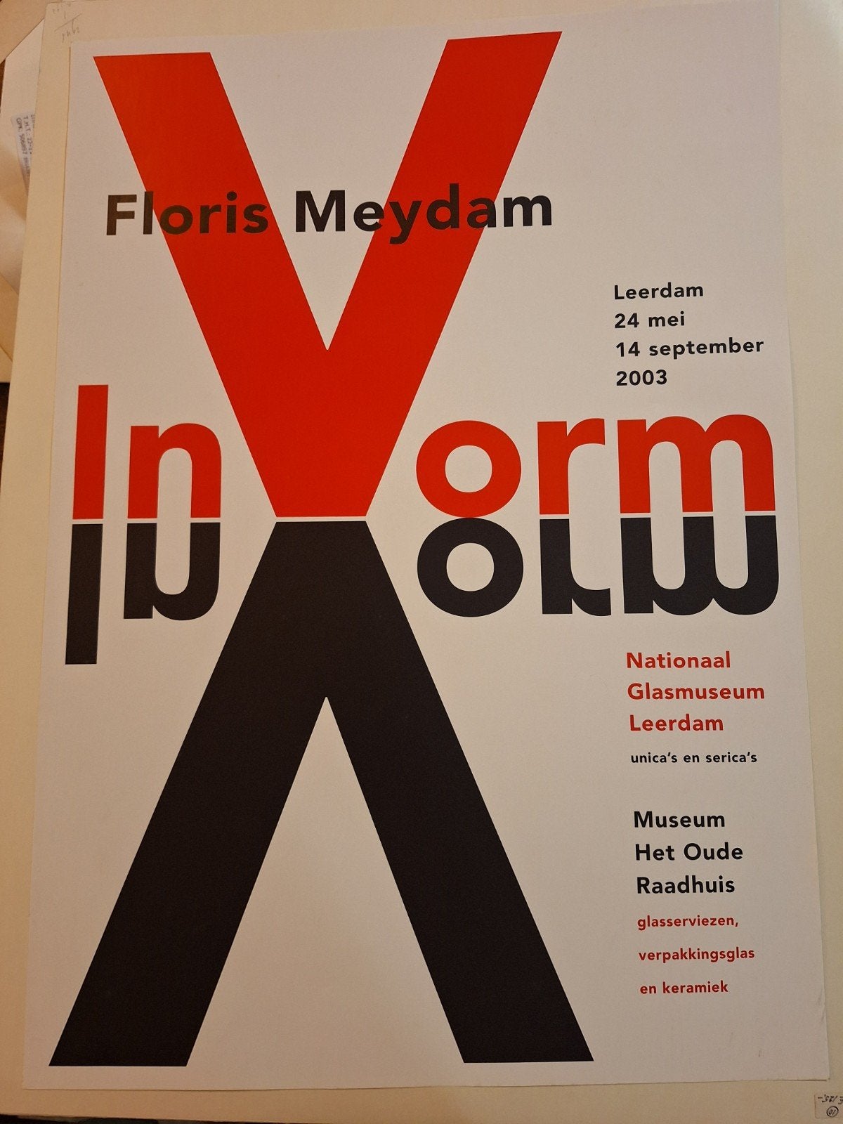 Affiche Floris Meydam  Glasmuseum Leerdam, Ophalen of Verzenden, A1 t/m A3, Overige onderwerpen, Rechthoekig Staand