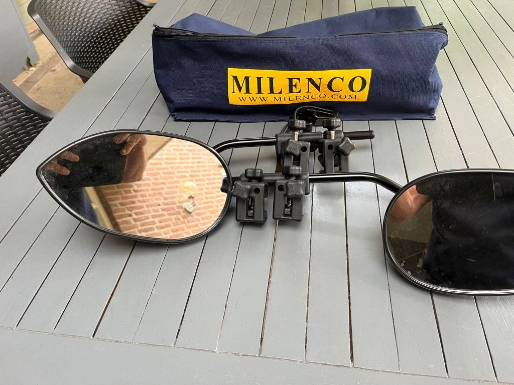 Milenco caravanspiegels, Caravans en Kamperen, Caravan accessoires, Ophalen of Verzenden, Zo goed als nieuw