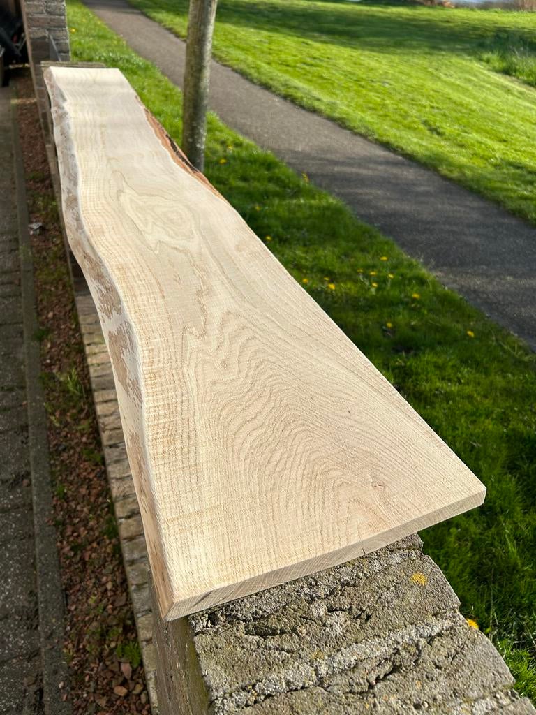 Massieve Eiken Plank - Onbehandeld en Duurzaam, Doe-het-zelf en Verbouw, Hout en Planken, Ophalen, 25 tot 50 mm, Eiken, Nieuw