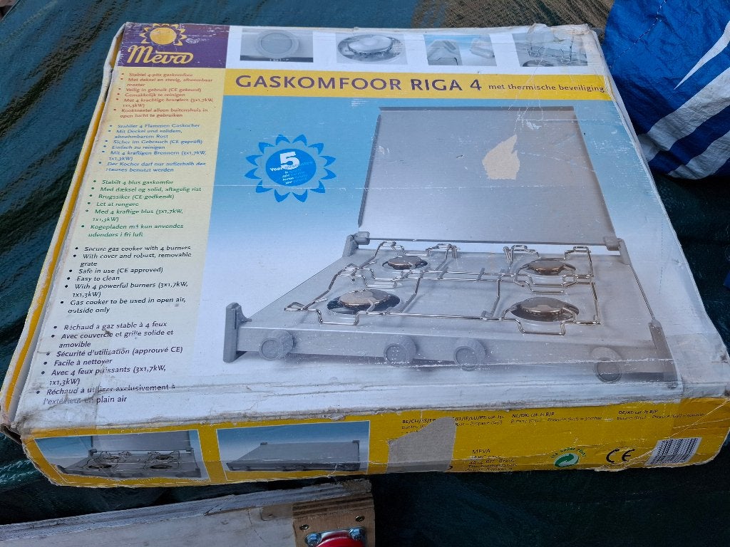 4-pits kookstel, gasstel, fornuis voor de camping, Caravans en Kamperen, Kampeeraccessoires, Ophalen
