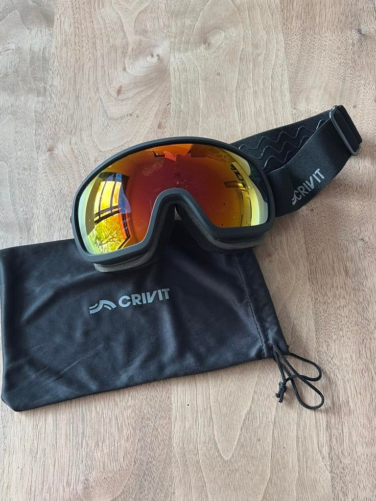 Crivit Ski-/Snowboardbril met Oranje Spiegelglas, Overige merken, Overige typen, Ophalen of Verzenden, Zo goed als nieuw