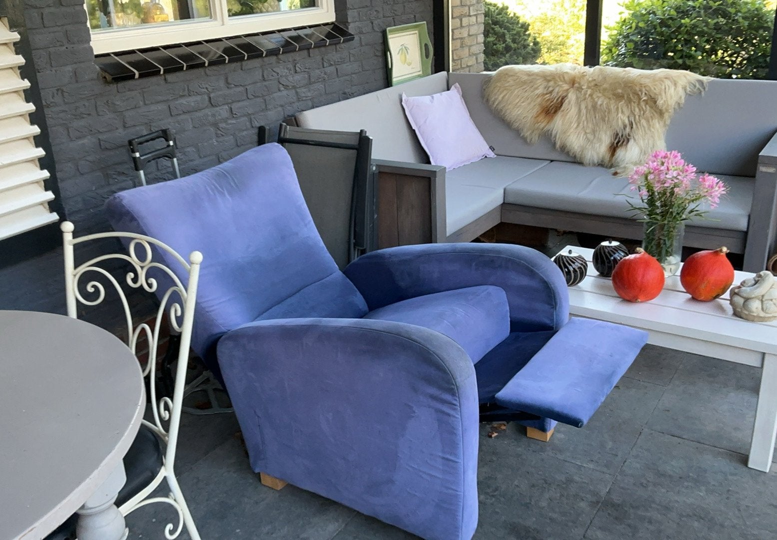Blauwe Relax Standenstoel, Fauteuil, Overige materialen, Gebruikt, Loungeset, Ophalen