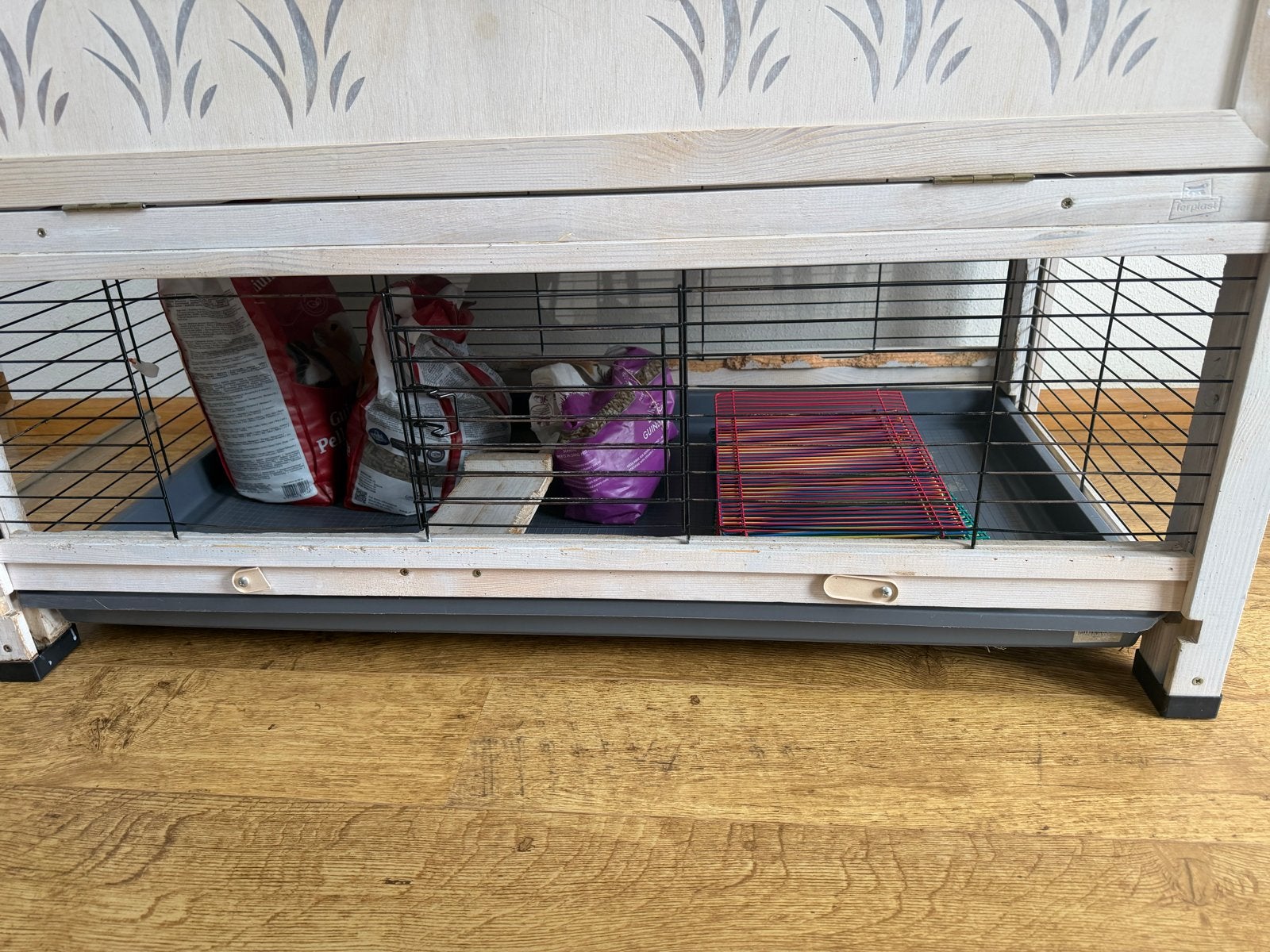 2 Konijn of cavia kooien waarvan 1 oppaskooi, Dieren en Toebehoren, Gebruikt, Overige typen, 90 cm of meer, 75 tot 110 cm