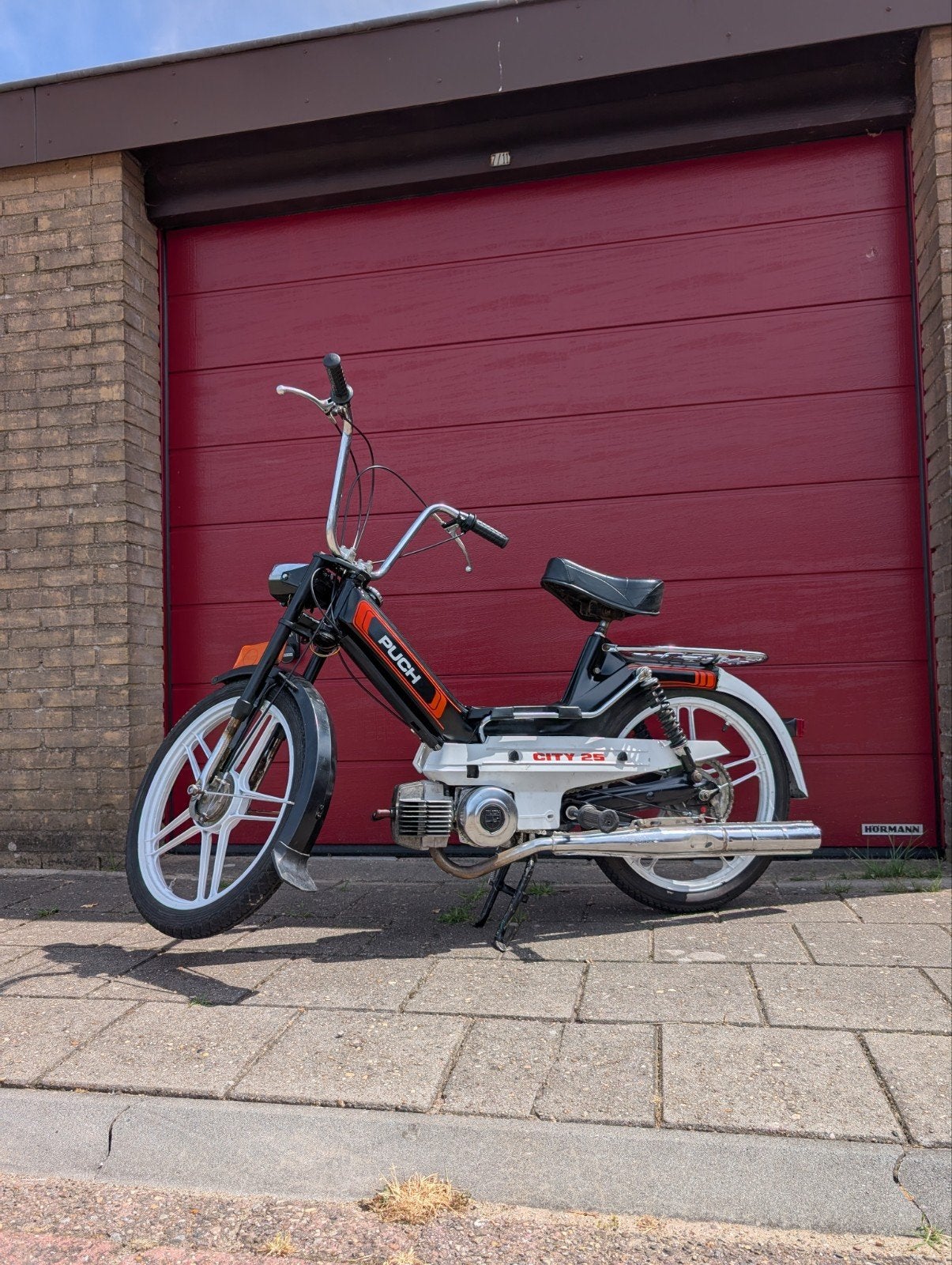 Puch maxi city BLAUW KENTEKEN, Fietsen en Brommers, Brommers | Puch, Ophalen, Gebruikt, Maximaal 45 km/u, 1 versnellingen