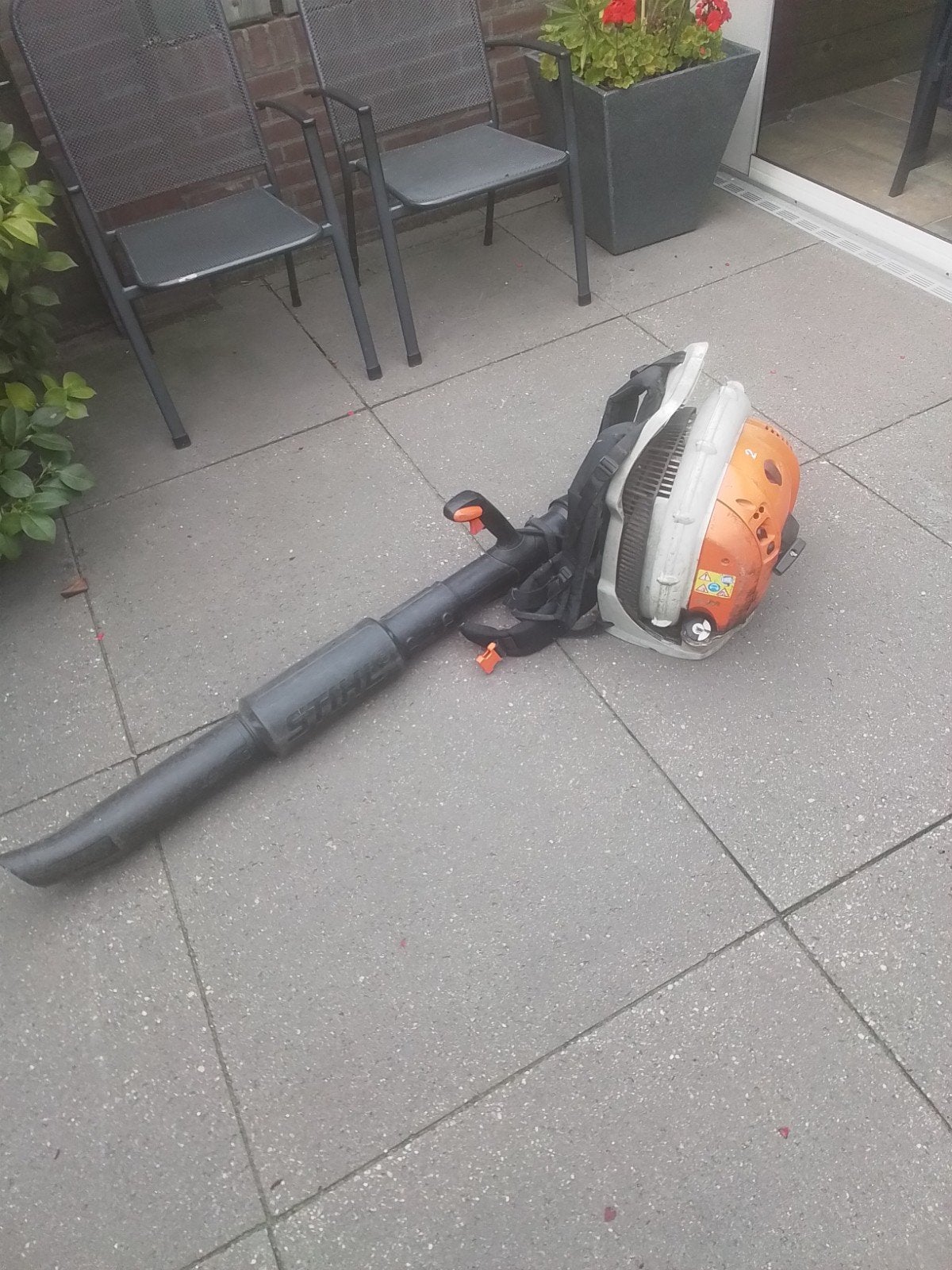 stilh bladblazer BR500, Tuin en Terras, Ophalen, Benzine, Gebruikt, Ruggedragen