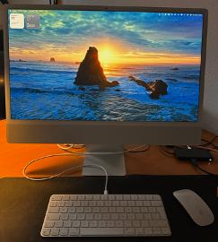 Apple iMac 24 inch met originele verpakking, Computers en Software, Apple Desktops, Zo goed als nieuw, iMac, SSD, 3 tot 4 Ghz