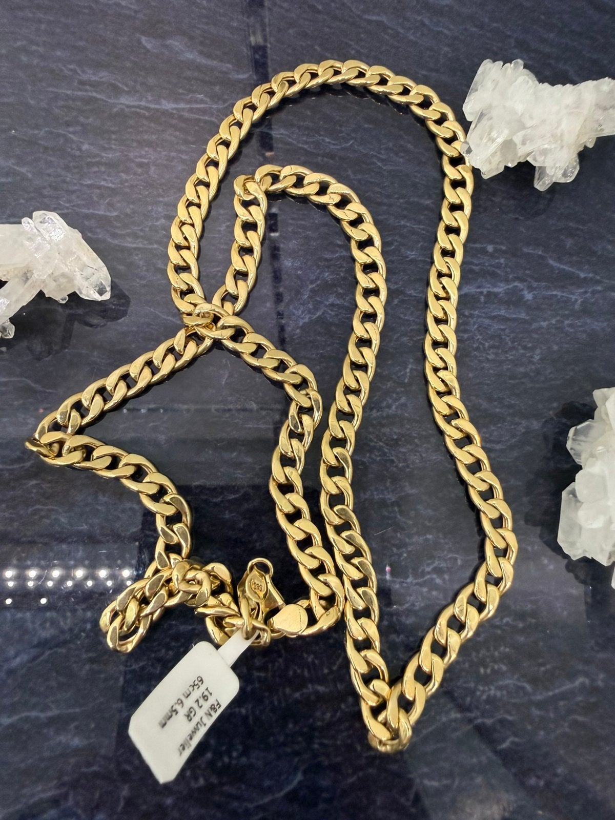 Prachtige 14k gouden cuban ketting 65 cm 6.5 mm, Ophalen of Verzenden, Nieuw, Goud, Goud