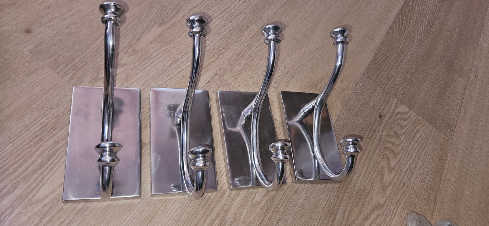 rvs chroom zilver kapstok haken, Ophalen of Verzenden, Zo goed als nieuw, Metaal, Wandkapstok