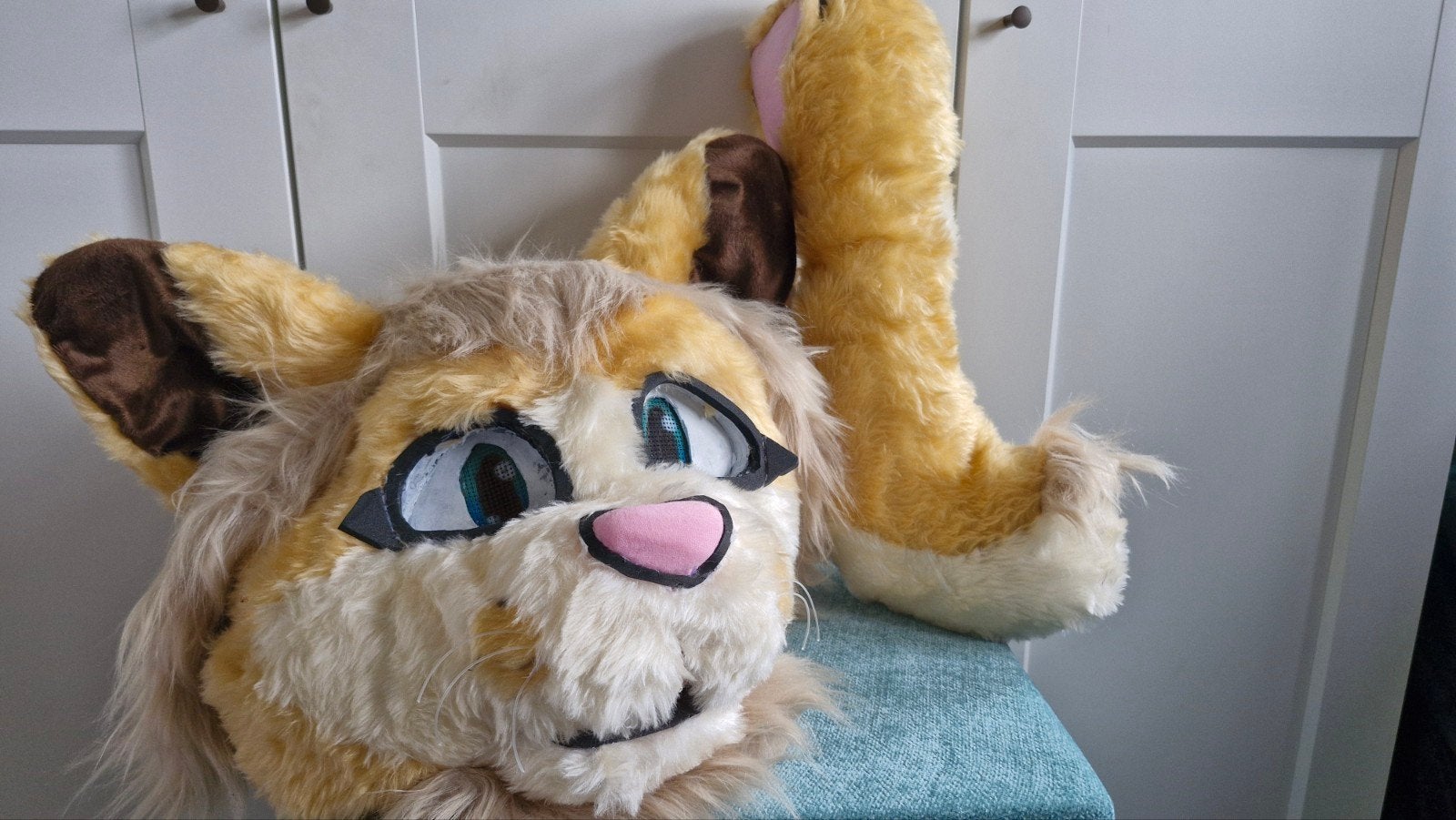Fursuit masker leeuw + tail, Ophalen of Verzenden, Overige typen
