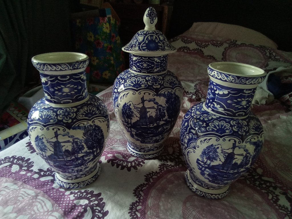 3 delig kaststel delfts blue T.Delft blue, Ophalen