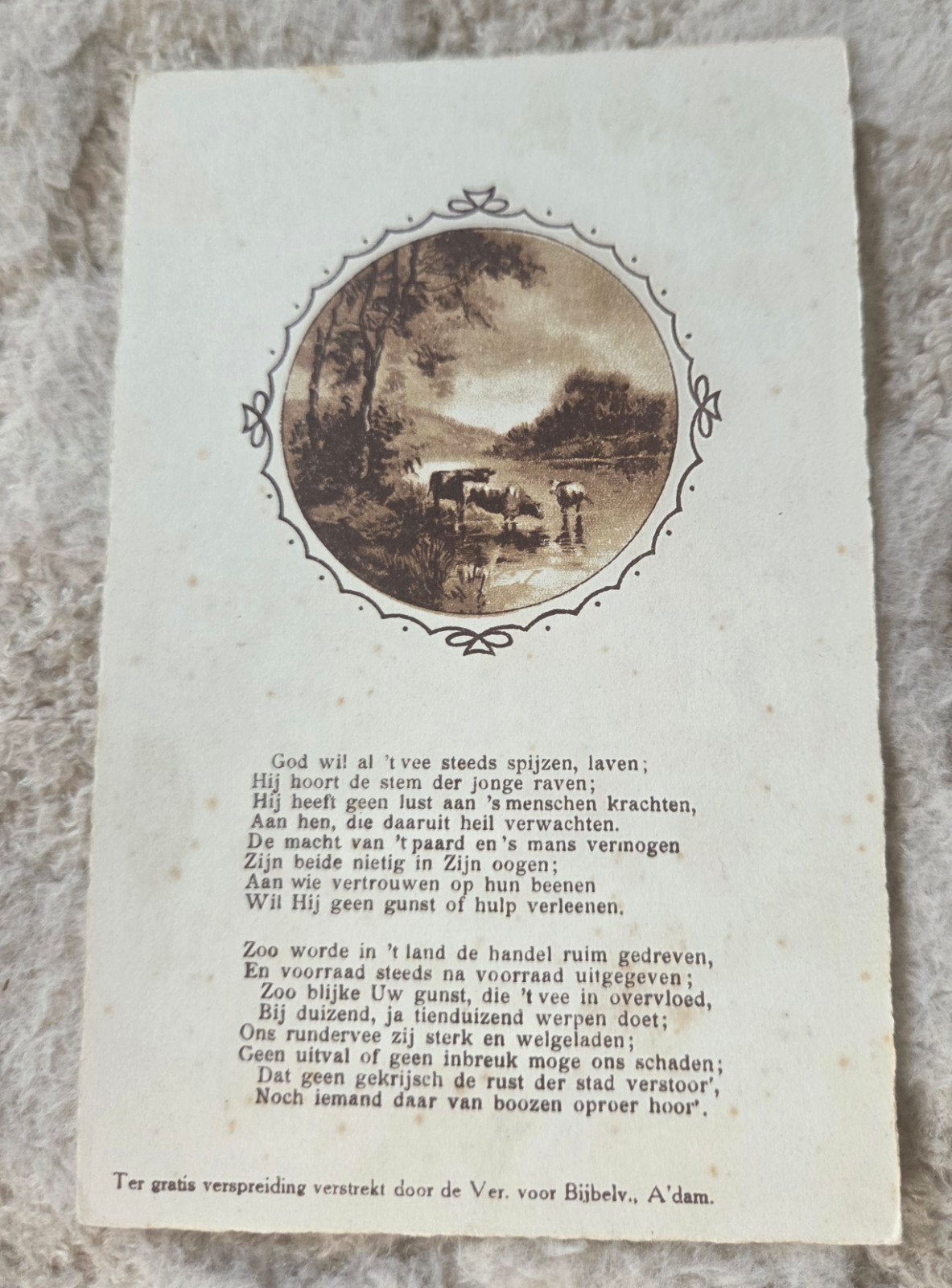 Oude Ansichtkaart: Bijbelse Verspreiding, Amsterdam, Verzenden, Voor 1920, Ongelopen, Overige thema's