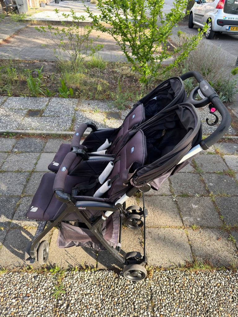 Chicco Duowagen met Regenhoes - Zo goed als nieuw, Duowagen, Ophalen of Verzenden, Zo goed als nieuw, Kinderwagen