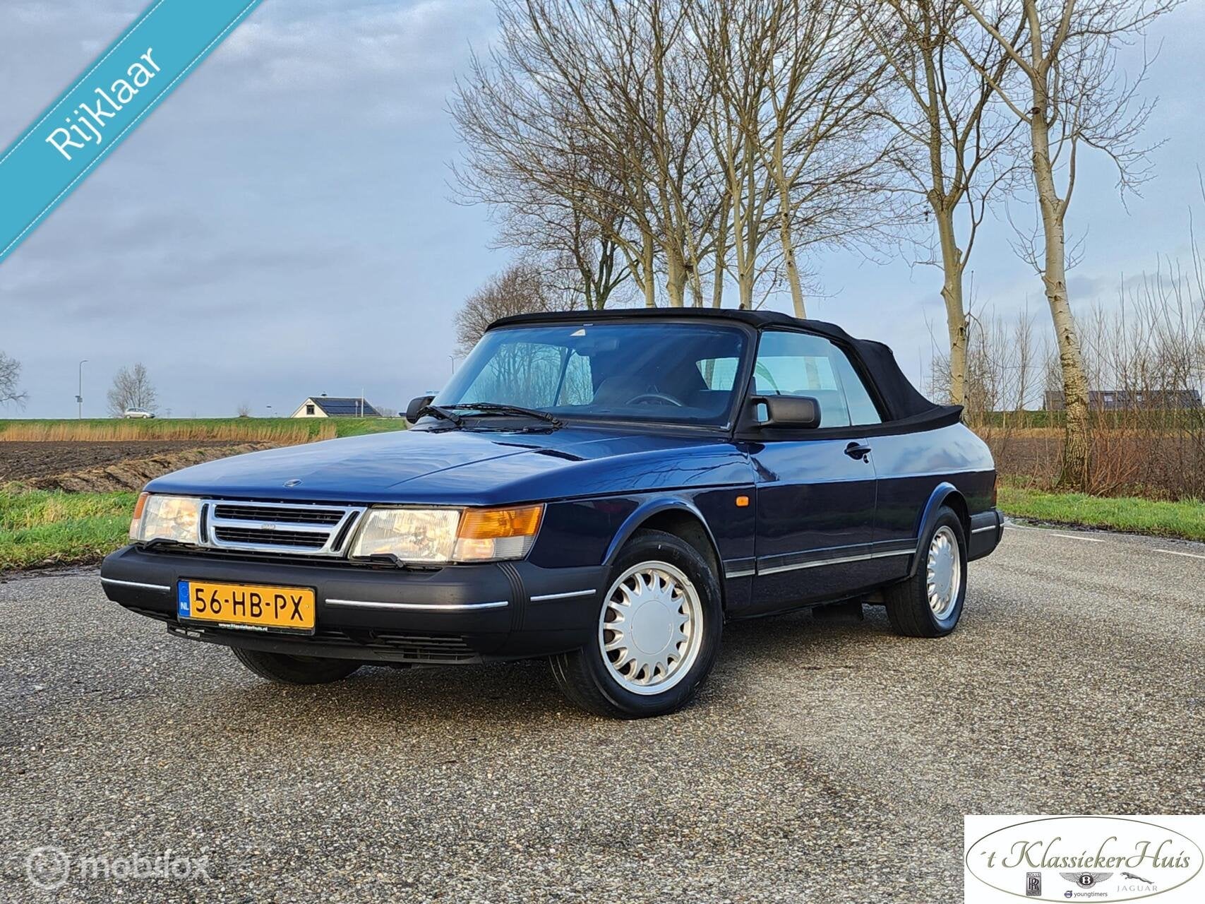 Saab 900 classic Cabrio 2.0s Turbo 16v, Auto's, Saab, Voorwielaandrijving, 4 cilinders, Cabriolet, Blauw