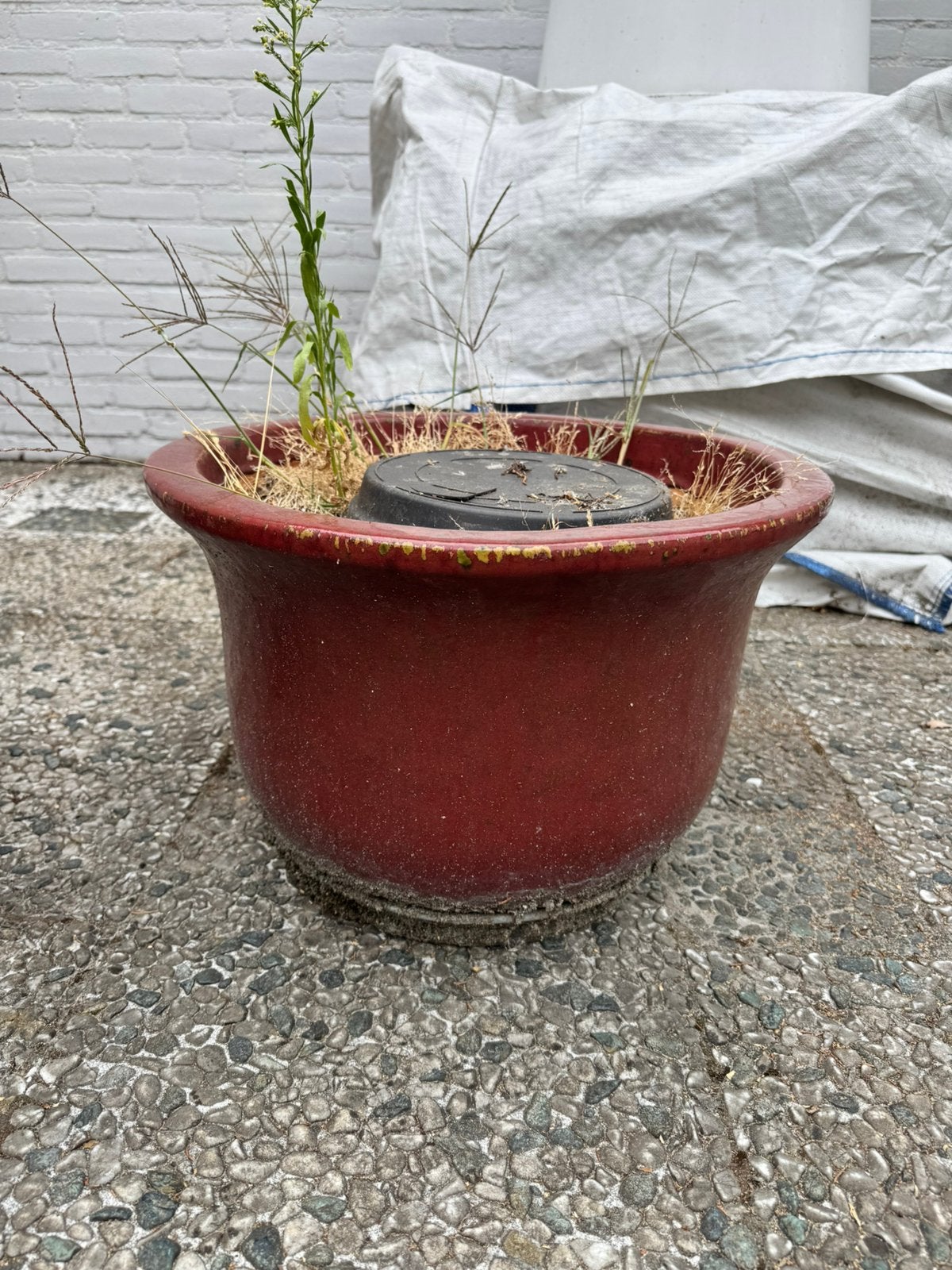 Plantenpot, Rond, Zo goed als nieuw, Minder dan 40 cm, Aardewerk
