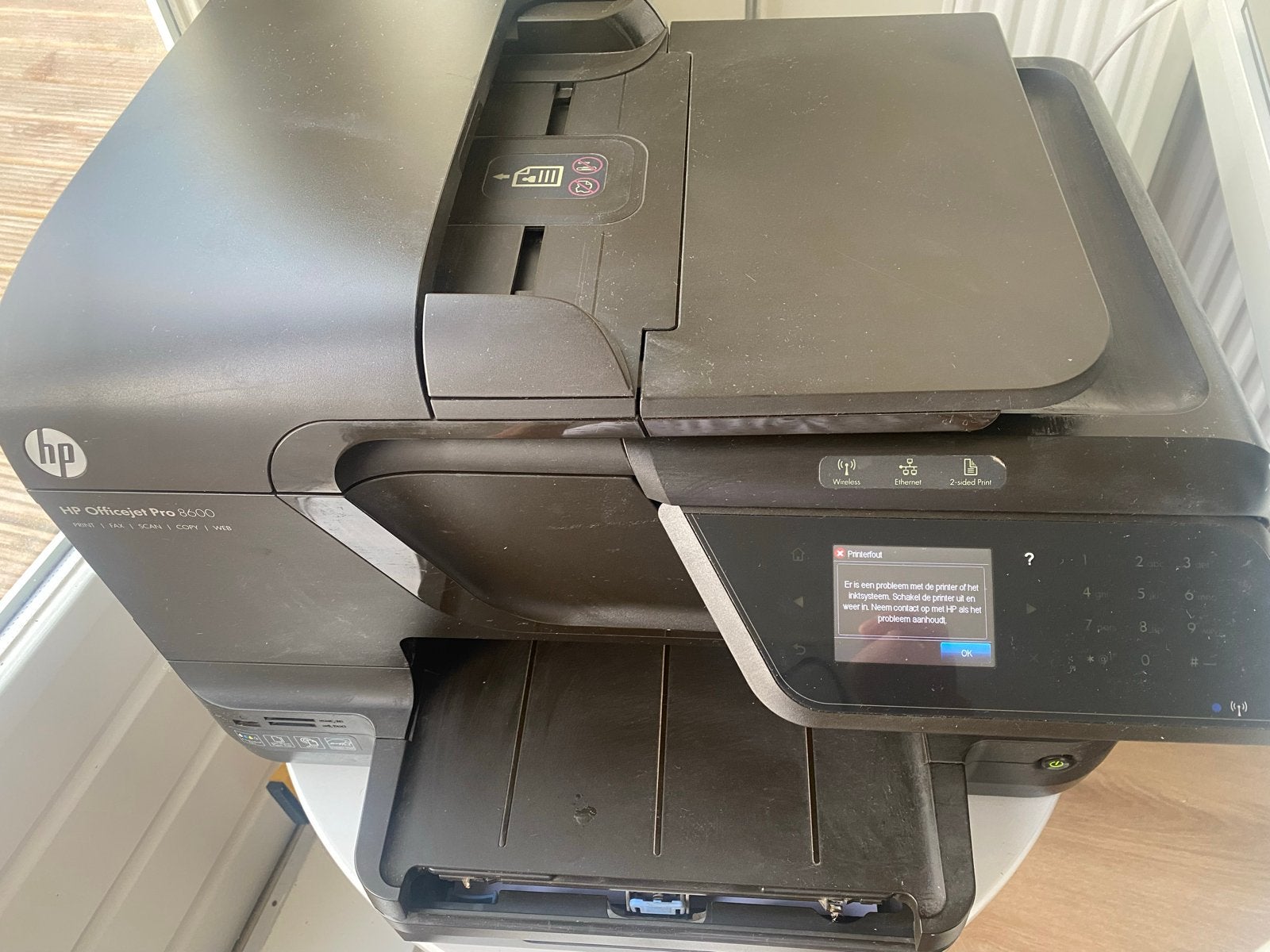 HP Officejet Pro 8600 All-in-One Printer (defect), Computers en Software, Printers, Niet werkend, All-in-one, Inkjetprinter, Faxen