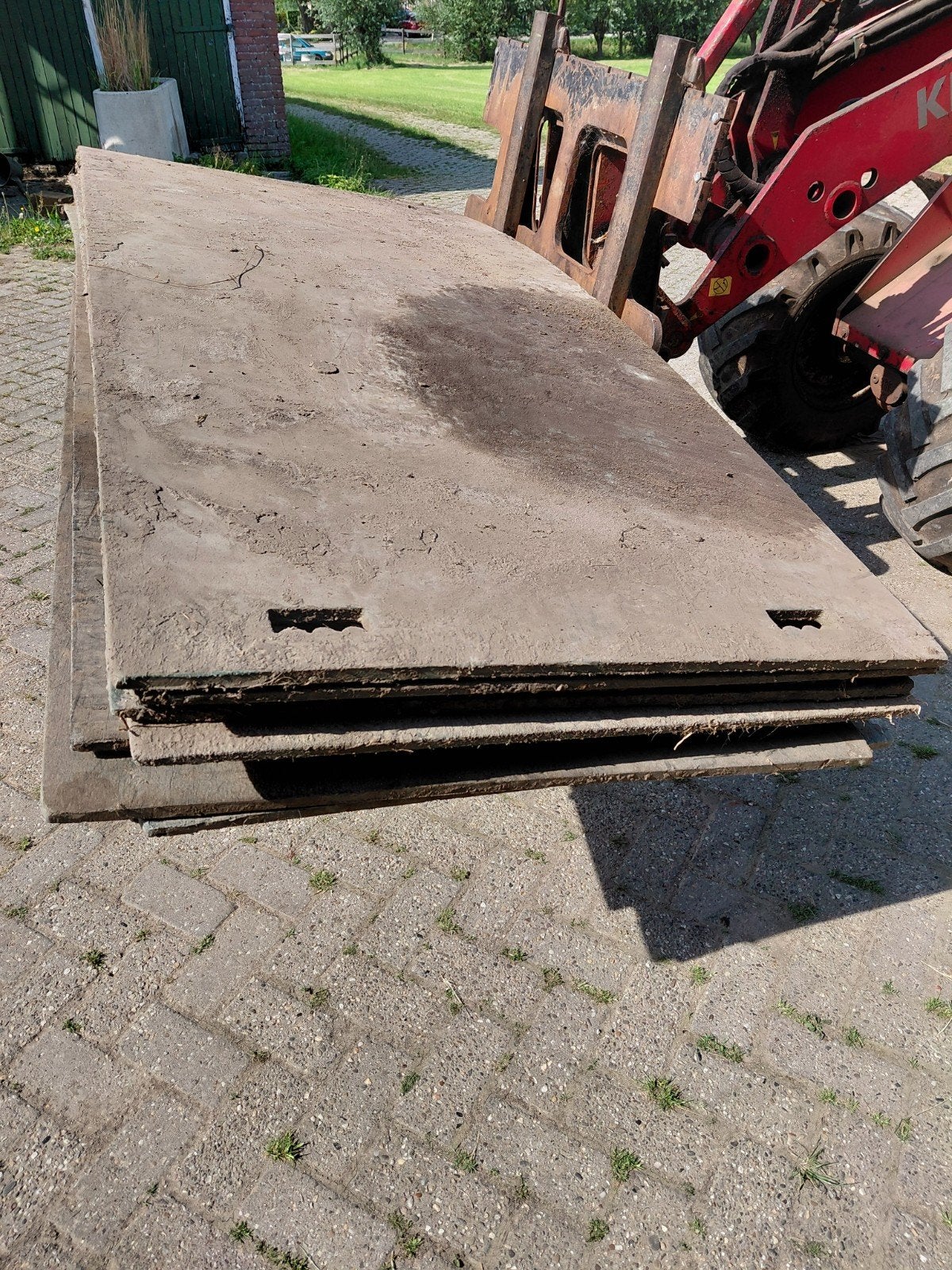 Gebruikte kunstof rijplaten voor diverse toepassingen, Ophalen, Gebruikt