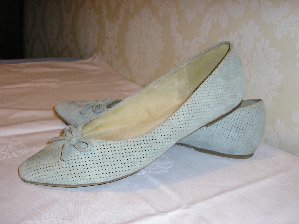 Leren ballerina's maat 39, Kleding | Dames, Schoenen, Zo goed als nieuw, 5th Avenue, Grijs, Ballerina's
