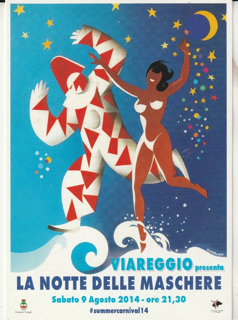 Italie l Carnevale di Viareggio 2014, Ophalen of Verzenden, 1980 tot heden, Ongelopen, Italië