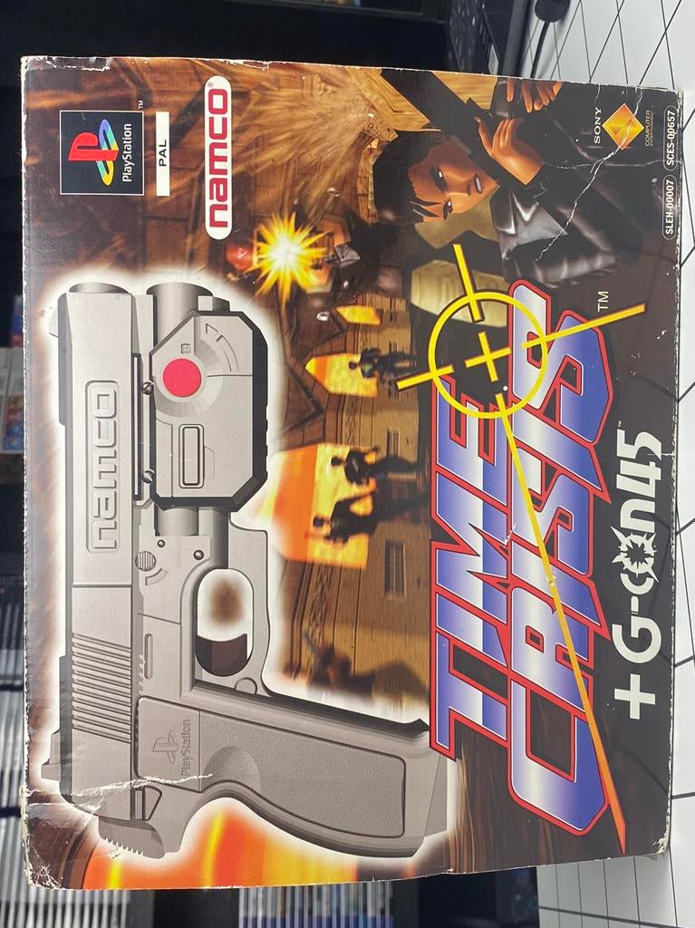 Time Crisis Game + G-Con 45 Gun – PS1 PlayStation 1 Bundle, Spelcomputers en Games, Bandai Namco, Sony, Info@bandainamco.com, Gebruikt