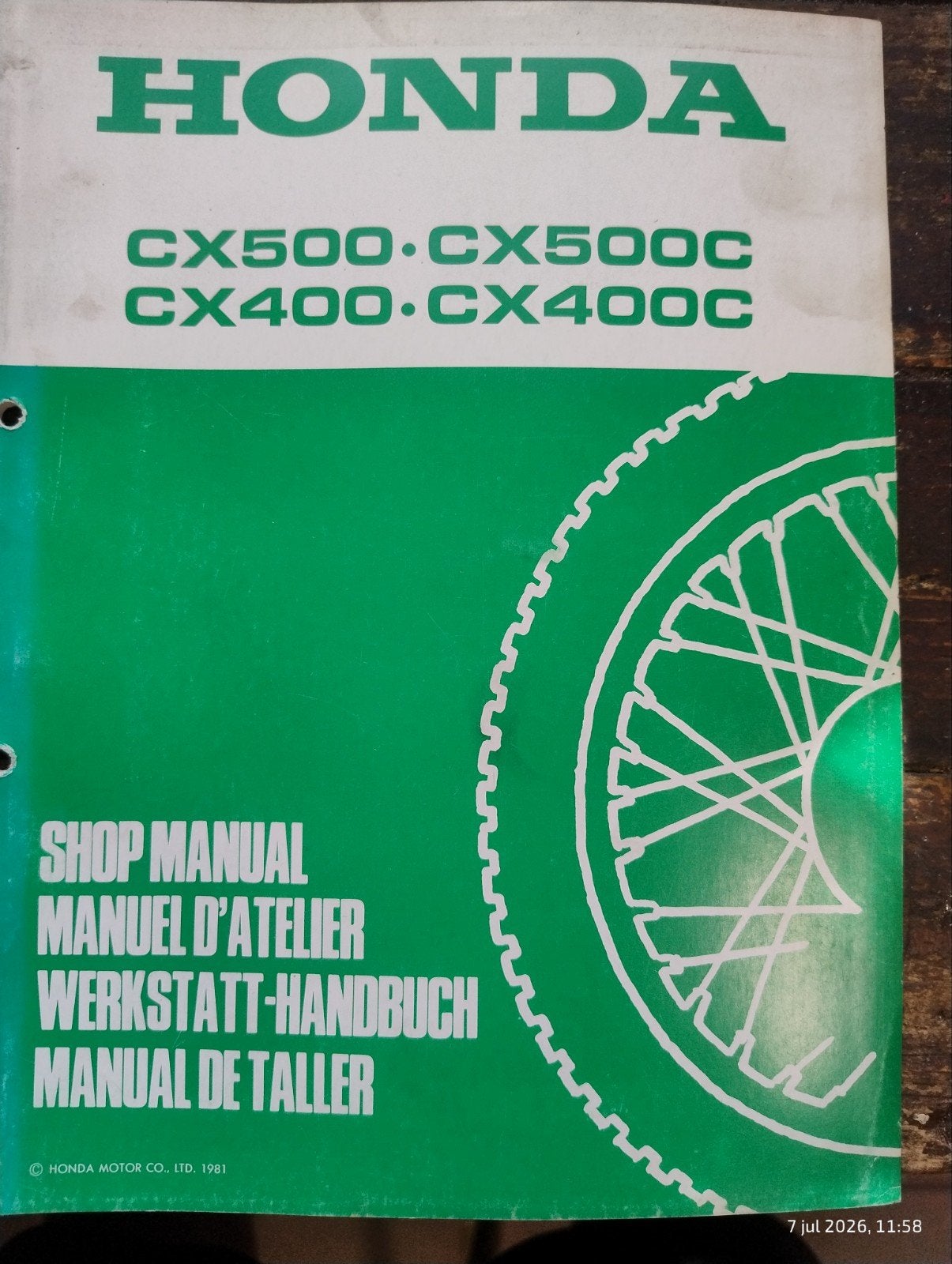 Honda CX500 CX400 Werkplaatshandboek Shop Manual, Motoren, Verzenden, Honda