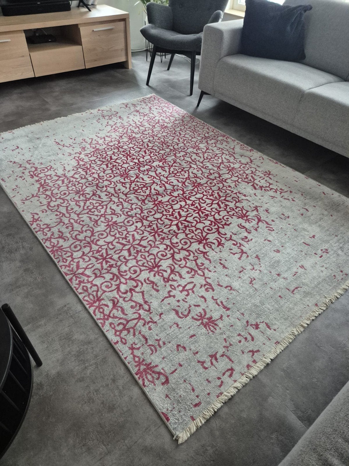 Modern vloerkleed met vintage look, Huis en Inrichting, Stoffering | Tapijten en Kleden, Ophalen, Grijs, 150 tot 200 cm, 200 cm of meer