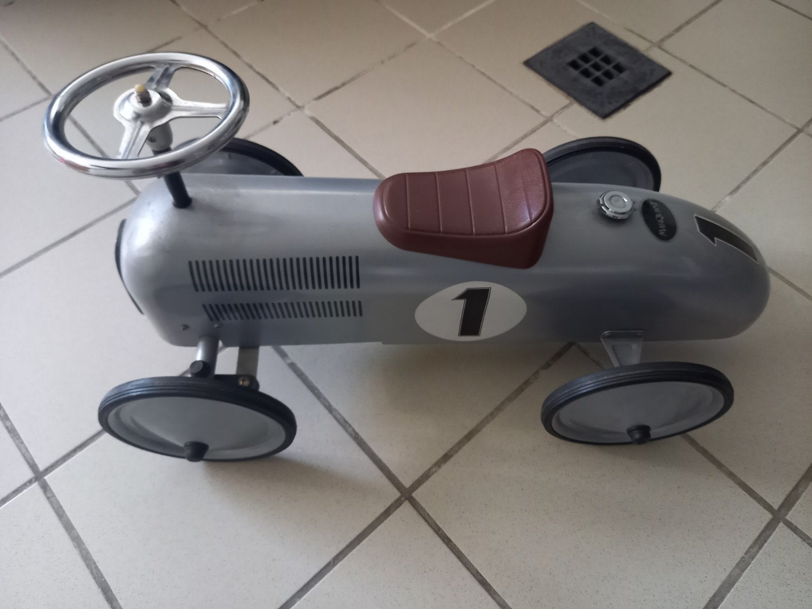Marquant Loopauto Raceauto Zilver - Zo goed als nieuw, Ophalen of Verzenden, Zo goed als nieuw, Loopvoertuig