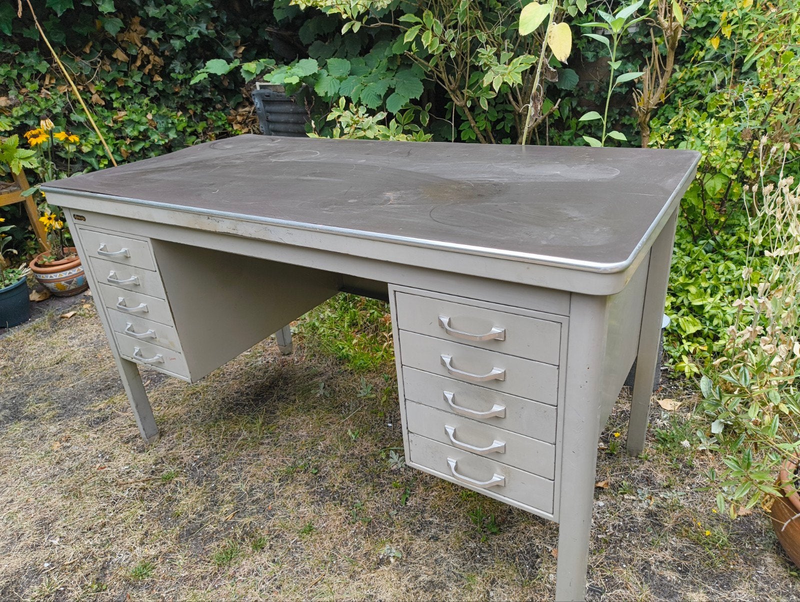 vintage Ahrend Oda bureau, Ophalen, Gebruikt, Metaal, Vintage