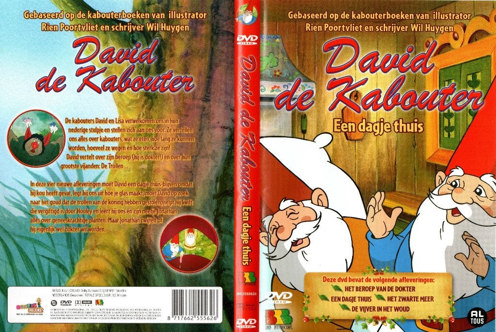 David de kabouter, een dagje thuis, Cd's en Dvd's, Dvd's | Kinderen en Jeugd, Alle leeftijden, Ophalen of Verzenden, Zo goed als nieuw