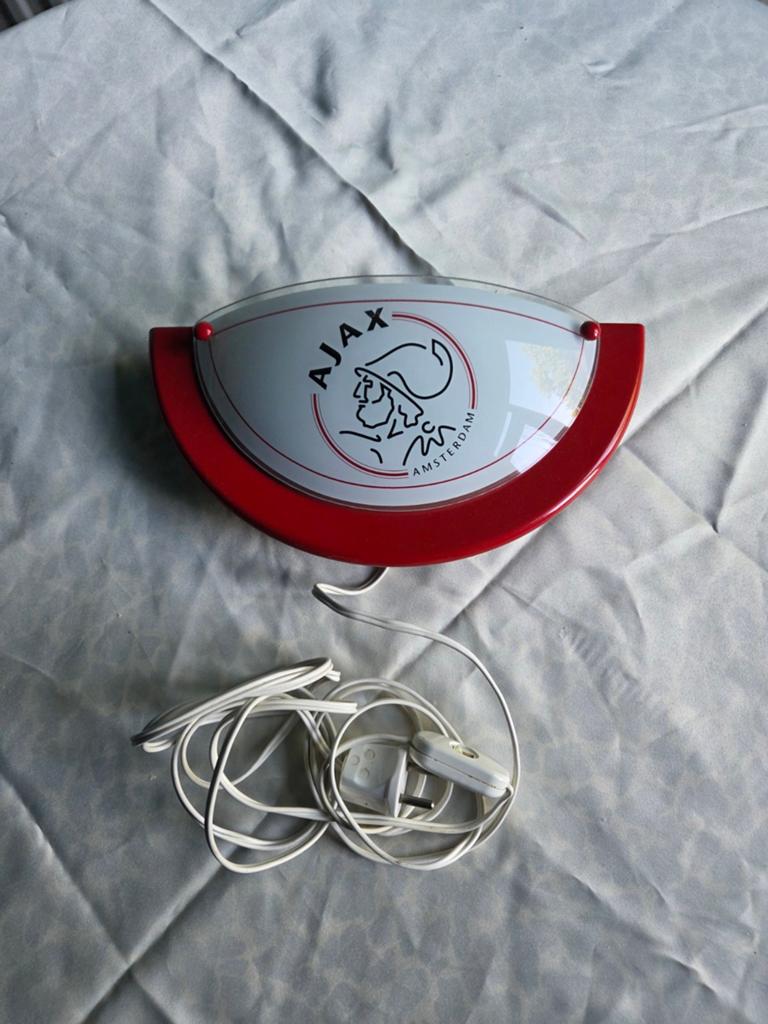 Ajax wandlamp - Vintage club merchandise, Ophalen, Gebruikt, Glas, Vintage, Sport, Club merchandise