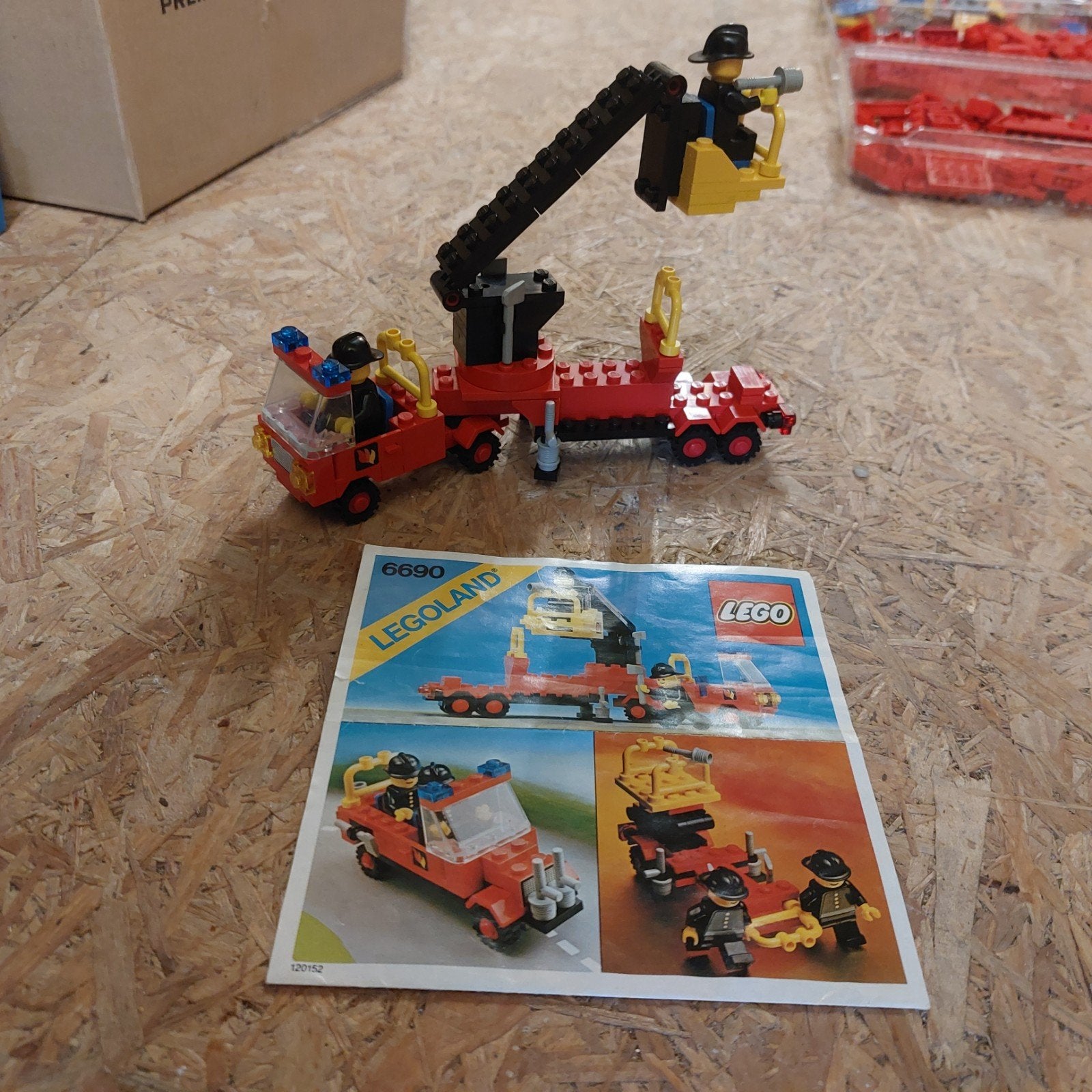 Lego 6690 Brandweerwagen met aanhanger (1980), Lego, Ophalen of Verzenden, Inclusief instructies, Complete set