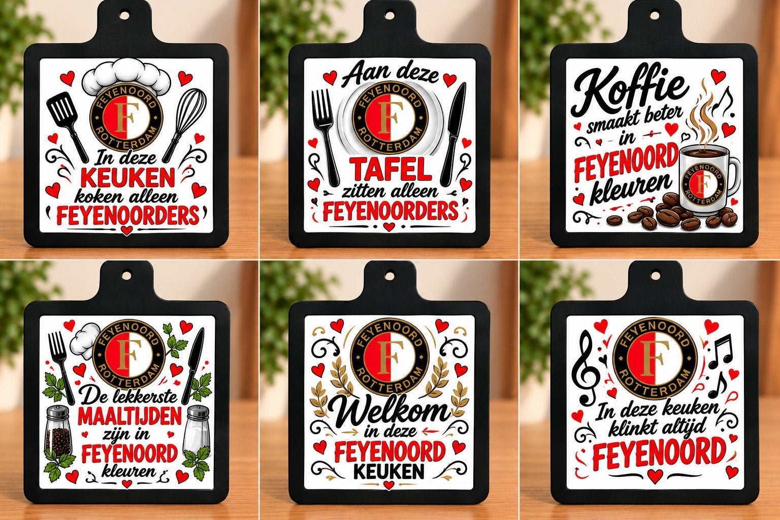 ️ NIEUW – Feyenoord borrelplank / decoratieplank! ️, Ophalen of Verzenden