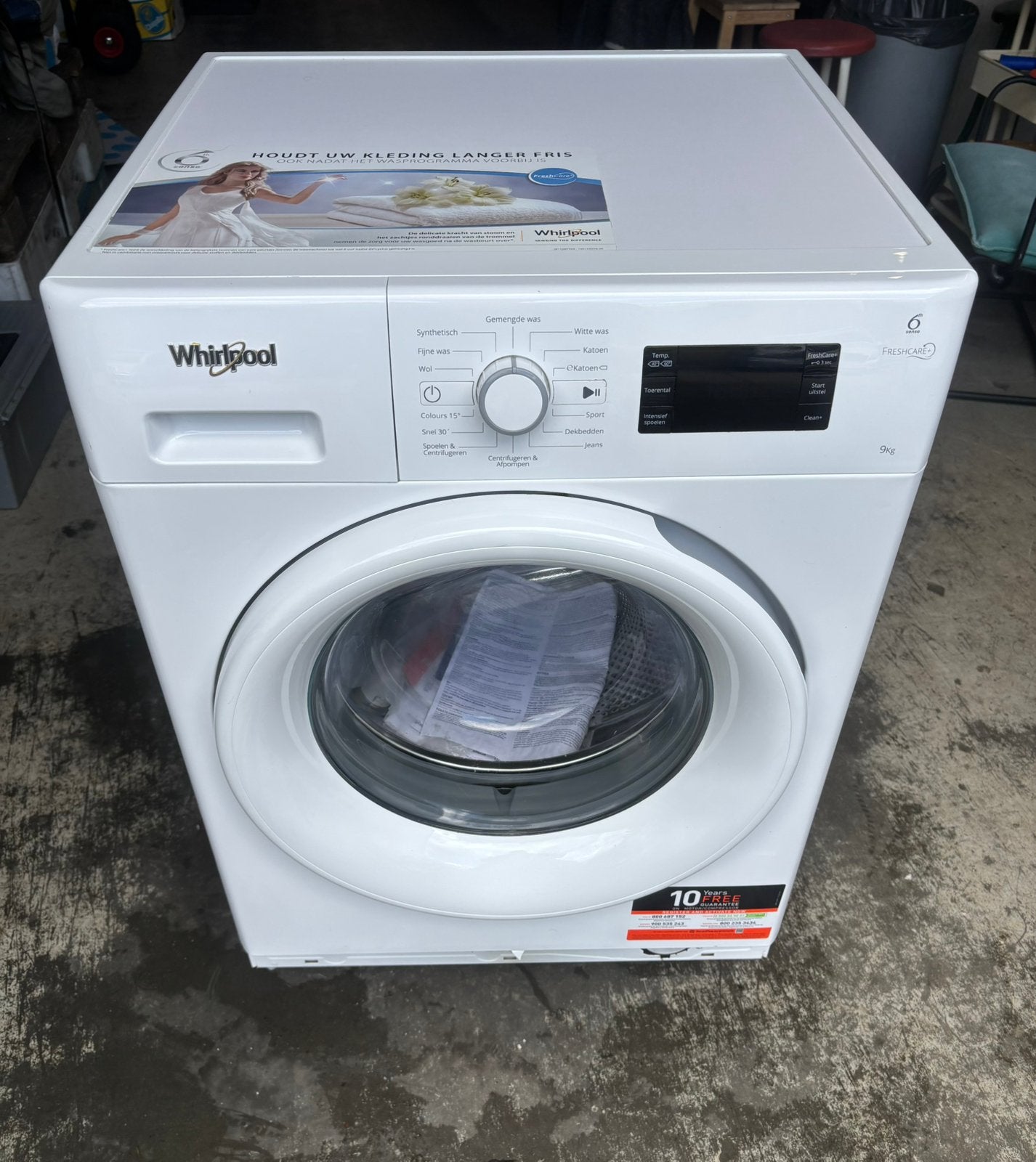 Whirlpool wasmachine - FWG91484WE NL - 9 kg - A+++, -, -, Ophalen of Verzenden, Zo goed als nieuw