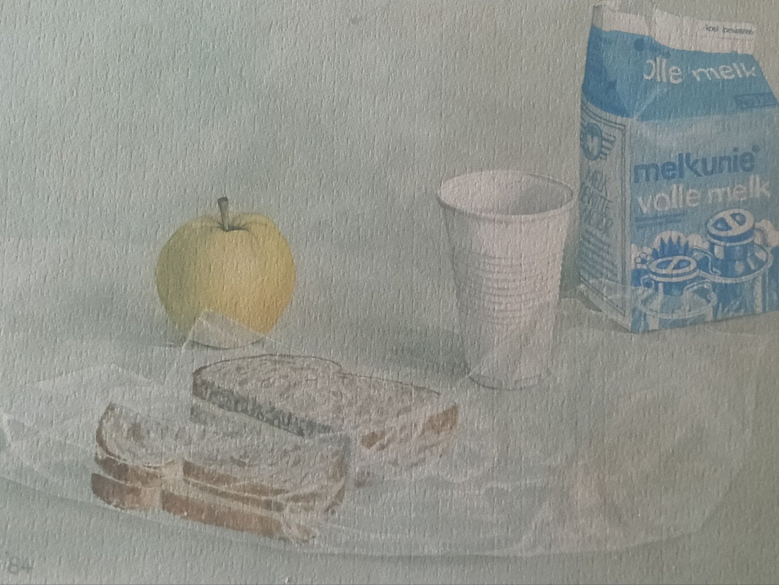 Realistisch stilleven, Antiek en Kunst, Kunst | Schilderijen | Klassiek, Ophalen of Verzenden