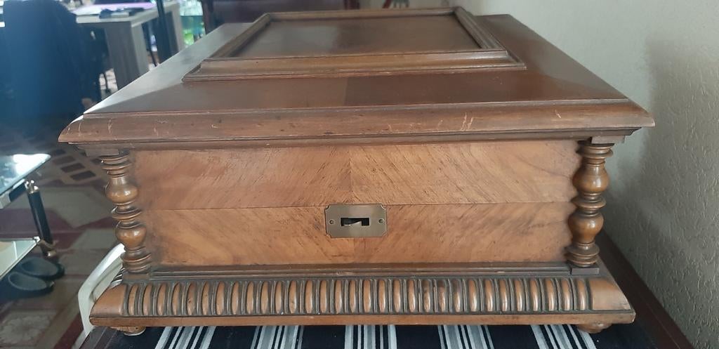 Antieke Muziekdoos - Prachtig Houten Design, Ophalen, Gebruikt