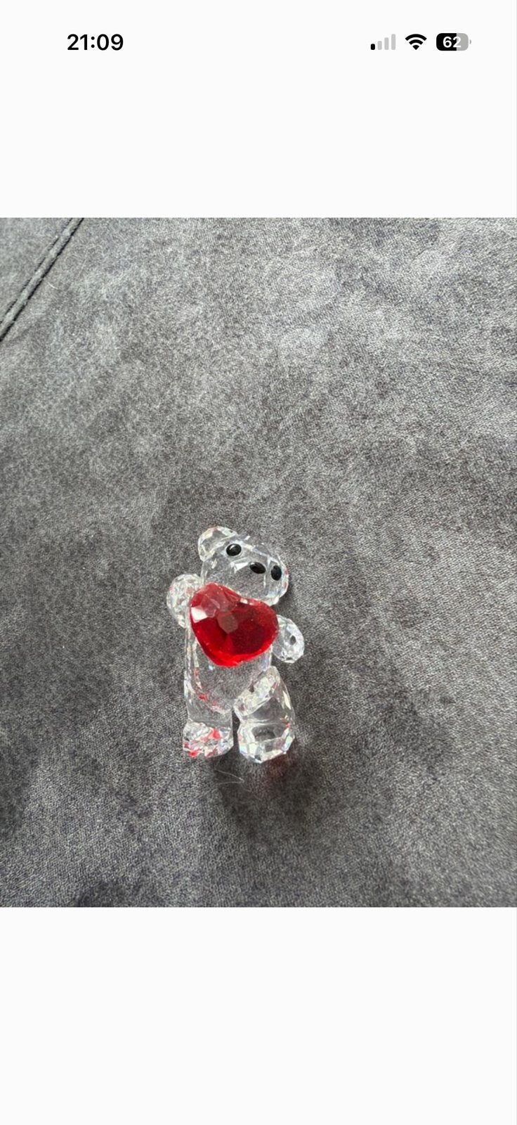 Swarovski Kris Beer "A Heart for You" Kristal Figuur, Verzamelen, Swarovski, Ophalen of Verzenden, Zo goed als nieuw, Figuurtje