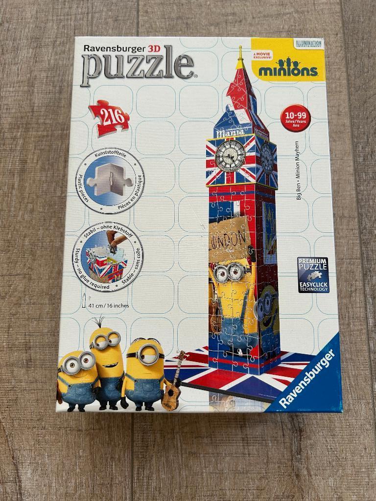 Ravensburger 3D puzzel - Big Ben Minions, Ophalen, Gebruikt, Puzzelen